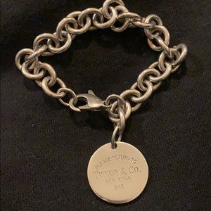 Tiffany and Company round tag bracelet